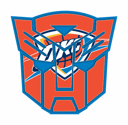 Autobots Oklahoma City Thunder logo vinyl decal